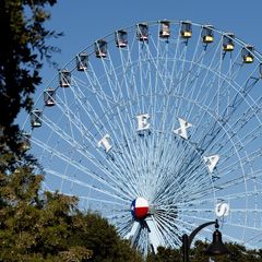 The ferris wheel at Fair Park, Dallas, Texas