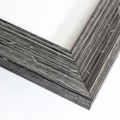 This flat frame comes in a distressed ocean blue with an intense texture. This creates an aged effect that compliments a rustic appearance. With a profile width of 2 "es, this a simple yet bold frame.