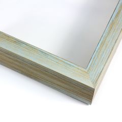 This tall shadow box has a depth of 1-3/4 "es and comes in a distressed brown and blue finish. This frame has a rustic avant-garde appearance that will create a delicate yet eccentric aesthetic.