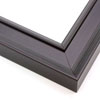 This frame features a crown moulding profile finished in a deep plum wash.  The steeply bevelled edges are naturally highlighted for an elegantly modern look. 

2.125 " width and 1.25 " depth: ideal for medium to large images.  Border a white-dominant grayscale photograph or acrylic painting with this stylishly simple frame.