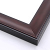 This solid wood frame features a shallow scoop profile and matte black edge.  The smoky sheen of the bronze-brown foil embraces light, drawing it toward the artwork.

2 " width: ideal for medium- or large-size images.  This heavy frame is the perfect border for a bold watercolour or oil painting, or print.