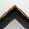 This extra tall, L-shaped floating contemporary canvas floater frame in bronze gold features a thin flat face.

*Note: These solid wood, custom canvas floaters are for stretched canvas prints and paintings, and raised wood panels.