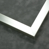 Solid 7/8 " metal frame. This frame is metallic grey-silver. It has a frosted texture covering all sides and reflects dispersed light.

Nielsen n97-14 Profile