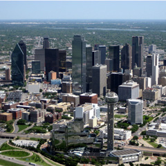 Skyline and Reunion Tower, Dallas, Texas