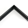 This moulding features a thin angled-profile, with straight brushed surface offering  modern look. It comes in solid black with a matte, satin finish.